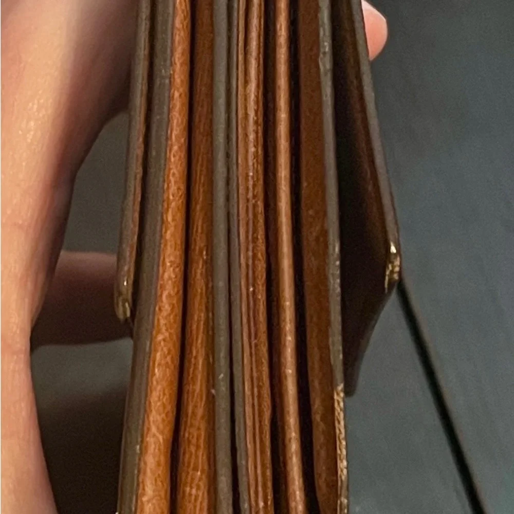 Louis Vuitton Monogram Canvas Compact Wallet in Brown and Gold